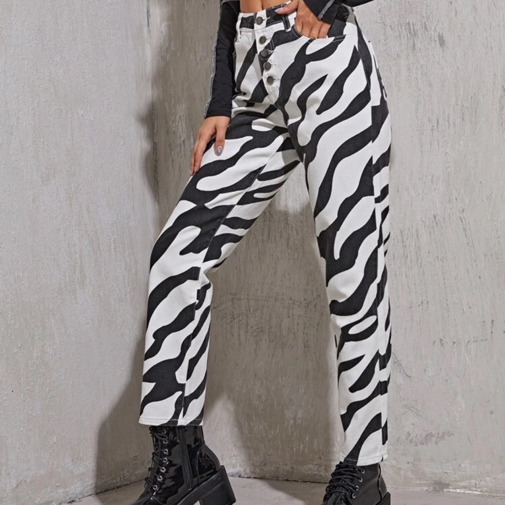 New zebra jeans